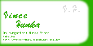 vince hunka business card